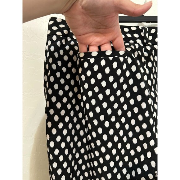 Banana Republic Womans Polka Dot Trouser Pants Size 14 Minimal Retro Career Work - Picture 15 of 16